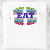 Liebe Eat Play Hakuna Matata Kunstdruckerei Ovaler Aufkleber (Tasche)