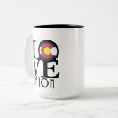 LIEBE Eaton Colorado Zweifarbige Tasse (Vorderseite Links)