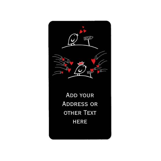 LIEBE ECHO - Comic Birds - Tweetlercools 2 Adressaufkleber (Vorne)