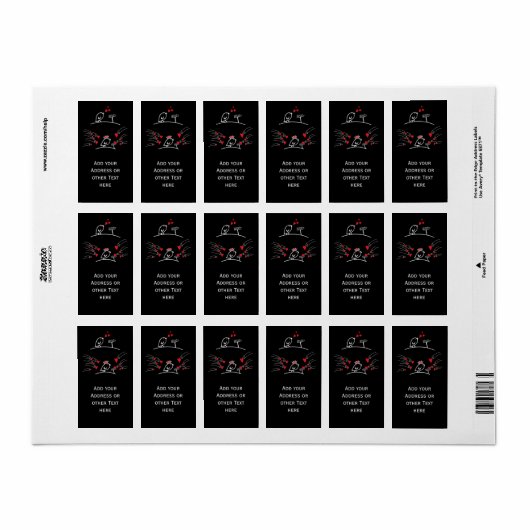 LIEBE ECHO - Comic Birds - Tweetlercools 2 Adressaufkleber (Vorne)