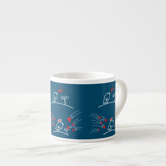 LIEBE ECHO - Comic Birds - Tweetlercools 2 Espressotasse (Vorderseite Rechts)