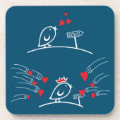 LIEBE ECHO - Comic Birds - Tweetlercools 2 Getränkeuntersetzer (Vorderseite)