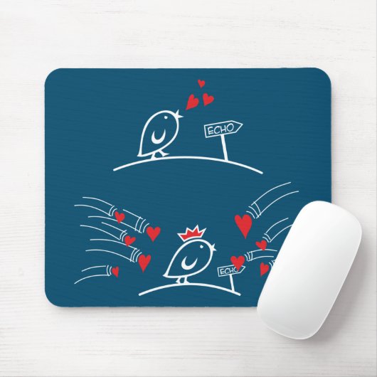 LIEBE ECHO - Comic Birds - Tweetlercools 2 Mousepad (Mit Mouse)