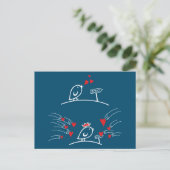 LIEBE ECHO - Comic Birds - Tweetlercools 2 Postkarte (Stehend Vorderseite)