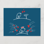 LIEBE ECHO - Comic Birds - Tweetlercools 2 Postkarte (Vorderseite)