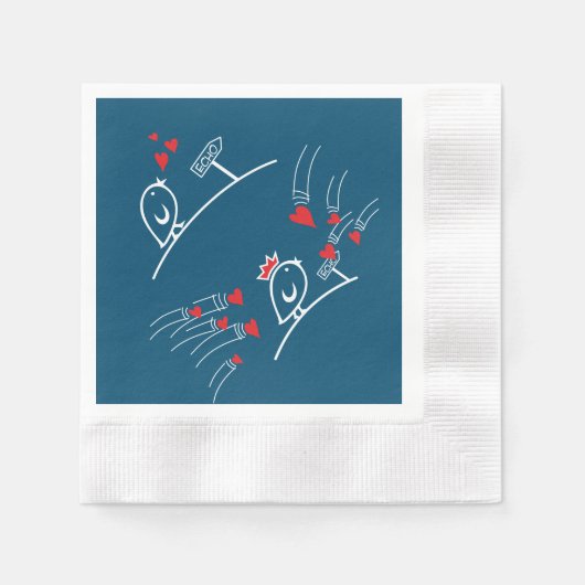 LIEBE ECHO - Comic Birds - Tweetlercools 2 Serviette (Vorderseite)