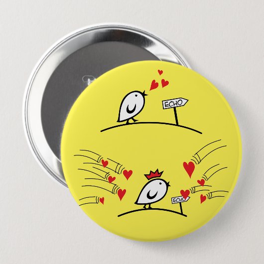 LIEBE ECHO - Comic - Tweetlercools 1 Button (Vorne & Hinten)