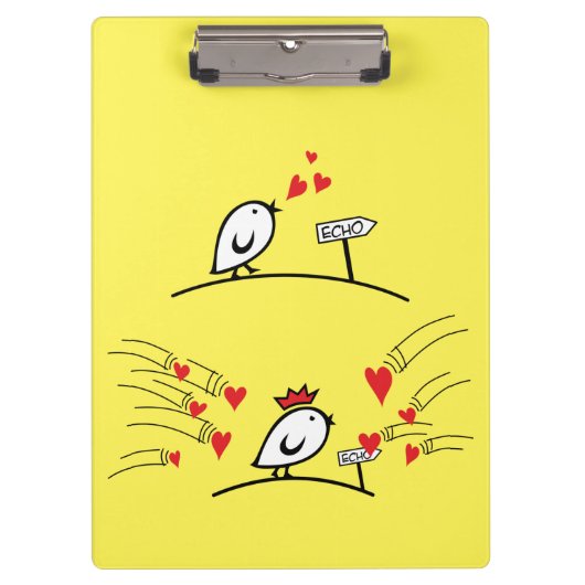 LIEBE ECHO - Comic - Tweetlercools 1 Klemmbrett (Vorderseite)