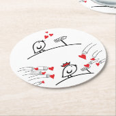 LIEBE ECHO - Comic - Tweetlercools 1 Runder Pappuntersetzer (Angewinkelt)