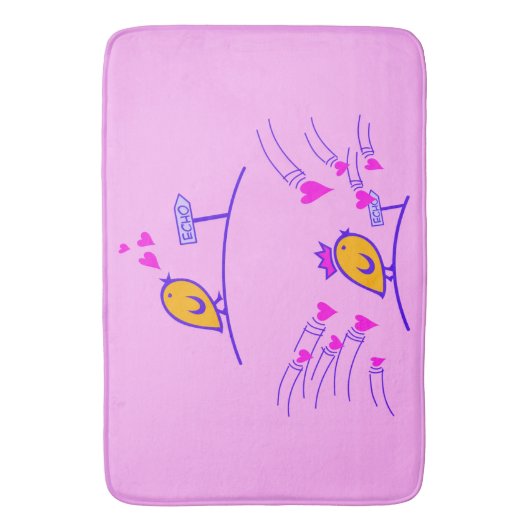 LIEBE ECHO - Comic - Tweetlercools 3 Badematte (Vorderseite Vertikal)