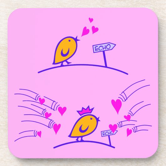 LIEBE ECHO - Comic - Tweetlercools 3 Getränkeuntersetzer (Vorderseite)