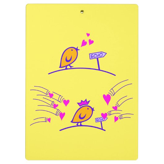 LIEBE ECHO - Comic - Tweetlercools 3 Klemmbrett (Rückseite)