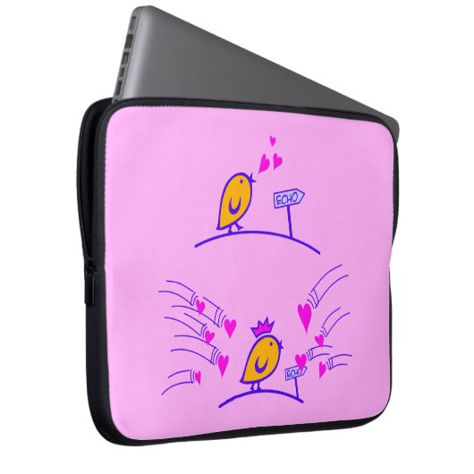 LIEBE ECHO - Comic - Tweetlercools 3 Laptopschutzhülle (Vorne Rechts)
