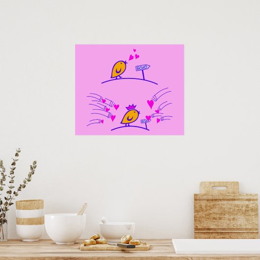 LIEBE ECHO - Comic - Tweetlercools 3 Poster (Küche)