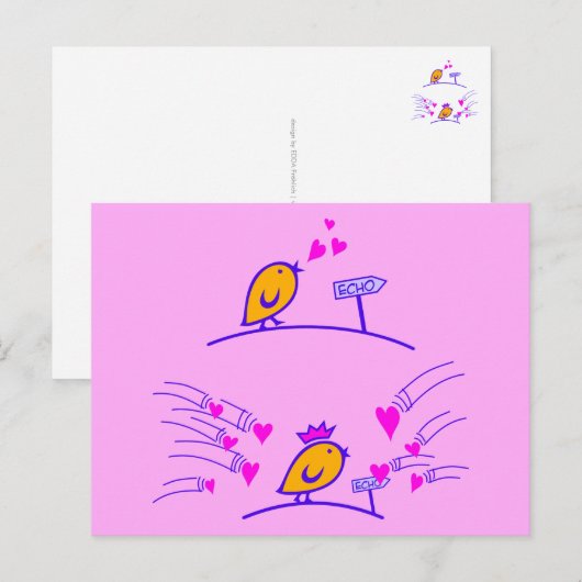 LIEBE ECHO - Comic - Tweetlercools 3 Postkarte (Vorne/Hinten)