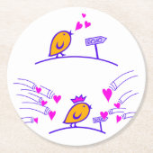 LIEBE ECHO - Comic - Tweetlercools 3 Runder Pappuntersetzer (Vorderseite)