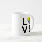 Liebe - Ecuador-Flagge Kaffeetasse (VorderseiteRechts)