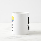 Liebe - Ecuador-Flagge Kaffeetasse (Mittel)