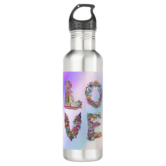 LIEBE EDELSTAHLFLASCHE (Vorderseite)