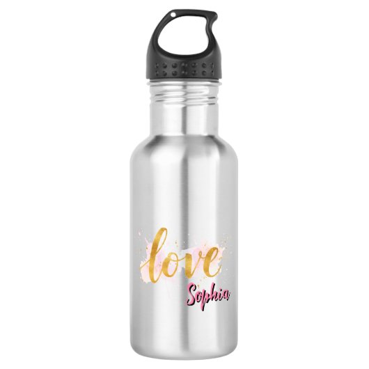 Liebe Edelstahlflasche (Vorderseite)