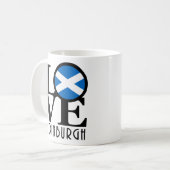 LIEBE Edinburgh Schottland 11oz Kaffeetasse (Vorderseite Links)