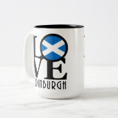 LIEBE Edinburgh Schottland 15oz Zweifarbige Tasse (Vorderseite Links)
