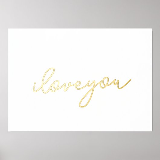 Liebe | EDITABLE TEXT GOLD WALL Foliendrucke (Vorderseite)