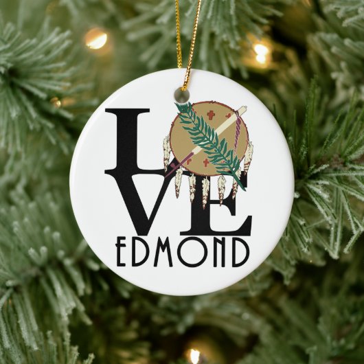 LIEBE Edmond Oklahoma Keramik Ornament (Baum)