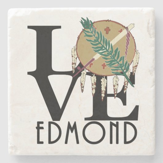 LIEBE Edmond Oklahoma Steinuntersetzer (Vorderseite)