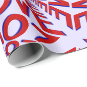 Liebe Effekt 3D-Typografie auf Elegant Geschenkpapier (Rolleneckpunkt)