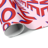 Liebe Effekt 3D-Typografie auf Elegant Geschenkpapier (Rolleneckpunkt)