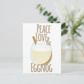 Liebe & Eggnog Postkarte (Stehend Vorderseite)