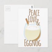 Liebe & Eggnog Postkarte (Vorne/Hinten)