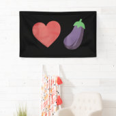 Liebe Eggplant Funny Gay LGBTQ Preis Banner (Insitu)