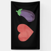 Liebe Eggplant Funny Gay LGBTQ Preis Banner (Vertikal)