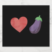 Liebe Eggplant Funny Gay LGBTQ Preis Bierflaschenetikett (Einzelnes Label)