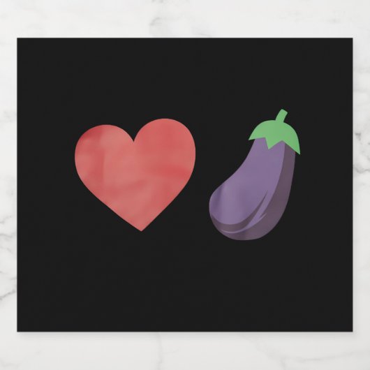 Liebe Eggplant Funny Gay LGBTQ Preis Bierflaschenetikett (Einzelnes Label)