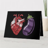 Liebe Eggplant Funny Gay Pride Spaß LGBTQ Joke Karte (Vorderseite)