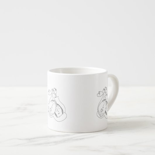 Liebe Ehepaar Espressotasse (Vorderseite Rechts)