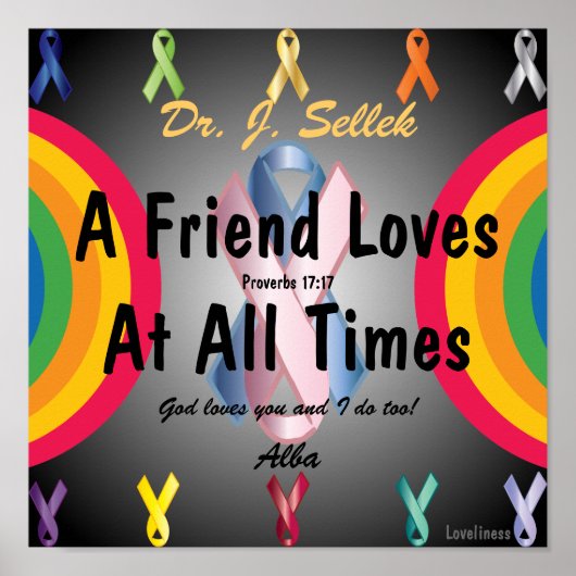 Liebe ehrt Freundschaftsposter zum Anpassen Poster (Vorne)