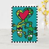 Liebe-Eidechsen-Gruß-Karte Karte (Gelbe Blume)