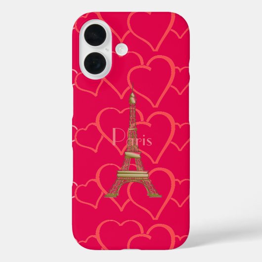 Liebe Eiffelturm Paris Case-Mate iPhone Hülle (Rückseite)