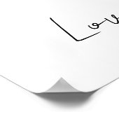 Liebe Eigene Linie Art Benutzerdefinierter Text Poster (Ecke)