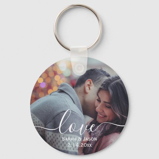 LIEBE | Eigenes Hochzeitsgeschenk für Fotos Schlüsselanhänger (Vorderseite)