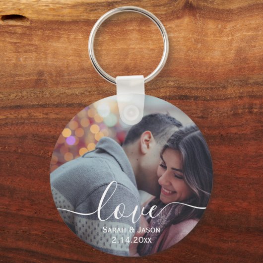 LIEBE | Eigenes Hochzeitsgeschenk für Fotos Schlüsselanhänger (Vorderseite)