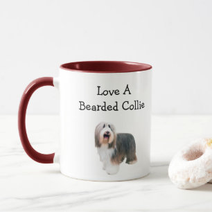 Liebe ein bärtiger Collie Tasse