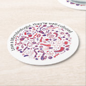 Liebe ein Biologe Runder Pappuntersetzer (Angewinkelt)