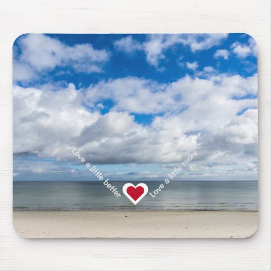 Liebe ein bisschen besser / mehr Herz Erholung Slo Mousepad (Vorne)