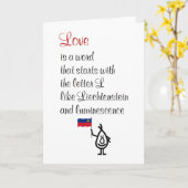 Liebe - Ein glückliches Valentinstag-Gedicht Karte (Gelbe Blume)