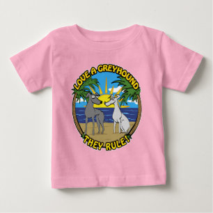 LIEBE EIN GREYHOUND SIE REGELN! BABY T-SHIRT